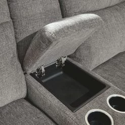 Signature Design By Ashley® Reclining Furniture Mouttrie - Set - Power Reclining Sofa With Adjustable Headrest, Power Reclining Loveseat With CON/Adjustable HDRST