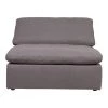 Moe's Home Collection Sectional Pieces Clay Slipper Chair Livesmart Fabric Light Grey