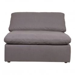 Moe's Home Collection Sectional Pieces Clay Slipper Chair Livesmart Fabric Light Grey