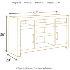 Ashley Furniture Sommerford - Brown - Lg Tv Stand W/fireplace Option