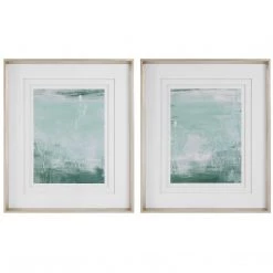 Accessories Uttermost Coastal Patina Modern Framed Prints, S/2
