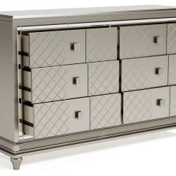 Ashley Furniture Chevanna - Platinum - Dresser