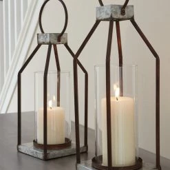 Ashley Furniture Diedrick - Gray/black - Lantern Set (2/cn)