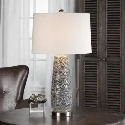 Accessories Uttermost Cortinada Stone Gray Lamp
