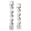Table Decor Uttermost Casen Marble Cube Candleholders, S/2