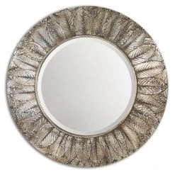 Uttermost Foliage Round Silver Leaf Mirror Accessories