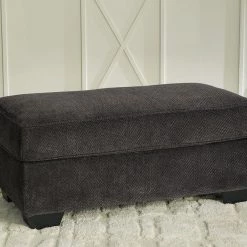 Benchcraft® Chair & Ottoman Sets Charenton - Charcoal - 2 Pc. - Chair And A Half With Ottoman