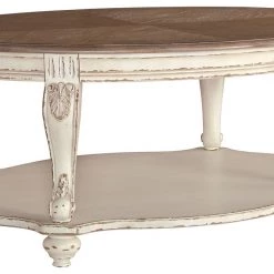Ashley Furniture Tables Realyn - White/brown - Oval Cocktail Table