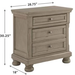 Signature Design By Ashley® Bedroom Sets Lettner - Light Gray - 7 Pc. - Dresser, Mirror, California King Sleigh, 2 Nightstands