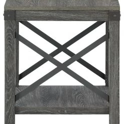 Ashley Furniture Freedan - Grayish Brown - Square End Table Tables