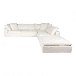 Moe's Home Collection Clay Dream Modular Sectional Livesmart Fabric White