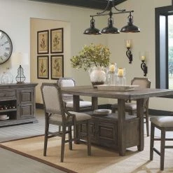 Ashley Furniture Tables Wyndahl - Rustic Brown - Rect Counter Table W/storage 20 Ashley Furniture Tables Wyndahl - Rustic Brown - Rect Counter Table W/storage