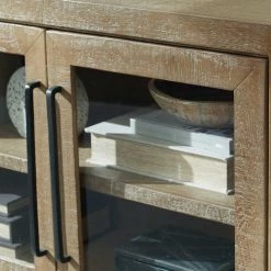 Ashley Furniture Waltleigh - Distressed Brown - Accent Cabinet Cabinets