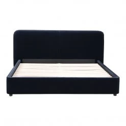 Moe's Home Collection Samara King Bed Blue Velvet