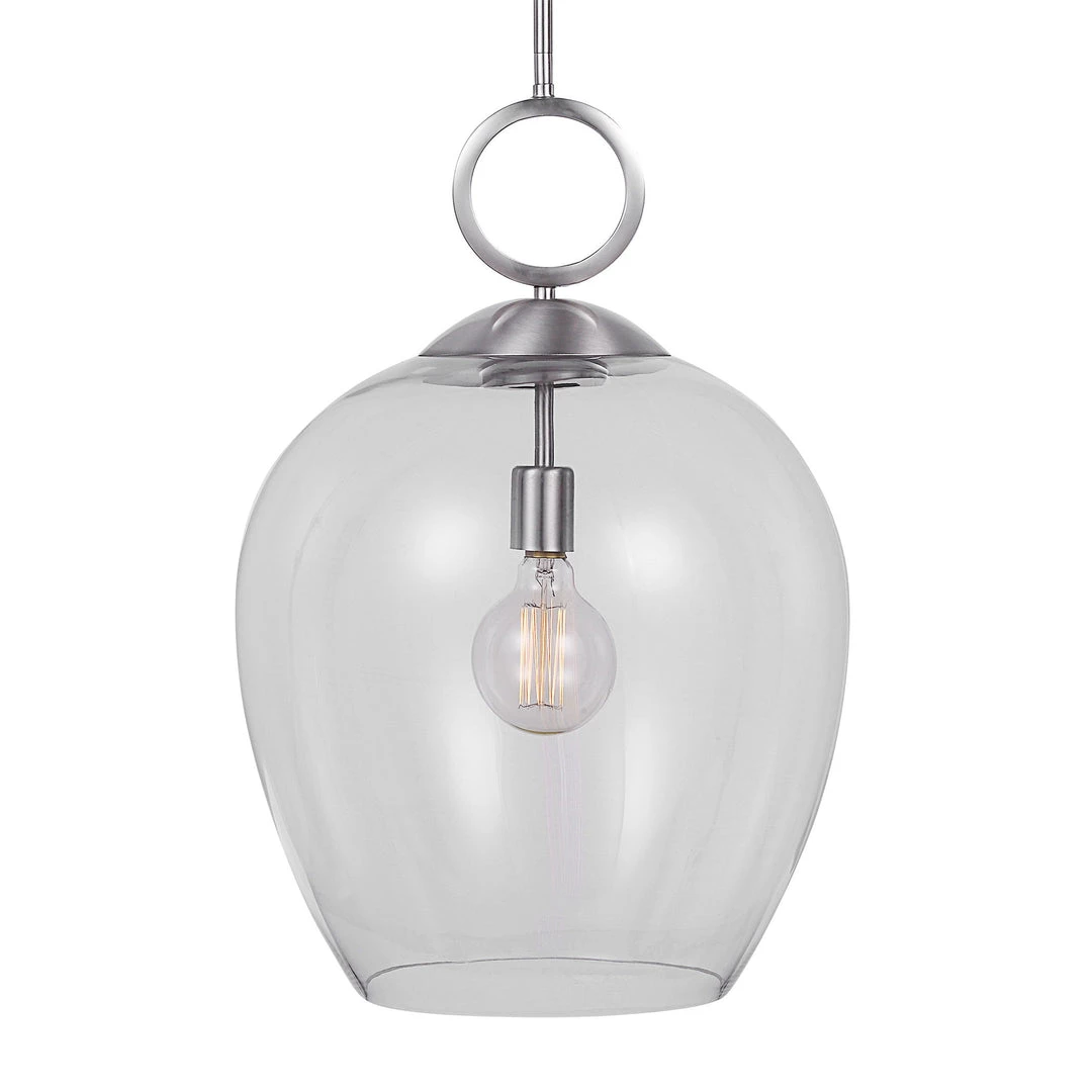 Uttermost Calix Nickel 1 Light Glass Pendant 3 Uttermost Calix Nickel 1 Light Glass Pendant