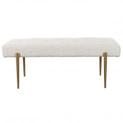 Uttermost Olivier White Bench Benches