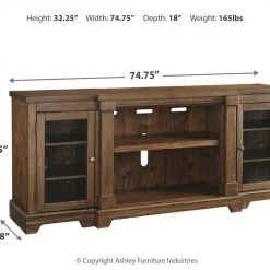 Ashley Furniture Flynnter - Medium Brown - Xl Tv Stand W/fireplace Option TV Stands