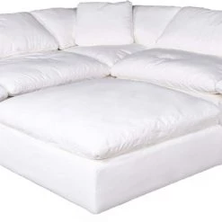 Moe's Home Collection Clay Modular Sectional Livesmart Fabric White