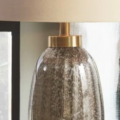 Ashley Furniture Aaronby - Taupe - Glass Table Lamp (2/cn)