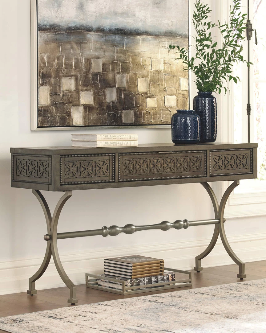 Ashley Furniture Tables Quinnland - Antique Black - Console Sofa Table 8 Ashley Furniture Tables Quinnland - Antique Black - Console Sofa Table