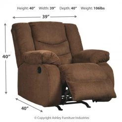 Ashley Furniture Reclining Furniture Tulen - Waterfall Back - Rocker Recliners