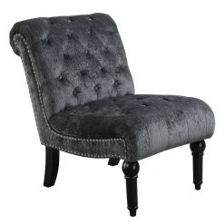 Emerald Home Hutton II Tufted Chair, Gray