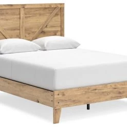 Signature Design By Ashley® Beds Larstin - Brown - Queen Crossbuck Panel Platform Bed