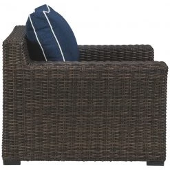 Ashley Furniture Grasson - Brown/blue - Lounge Chair W/cushion (1/cn)