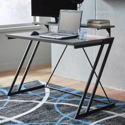 Signature Design By Ashley® Lynxtyn - Black / Gray - Home Office Desk