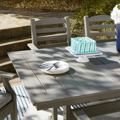 Signature Design By Ashley® Visola - Gray - Rect Dining Table W/umb Opt Tables 14 Signature Design By Ashley® Visola - Gray - Rect Dining Table W/umb Opt Tables