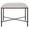 Benches Uttermost Avenham Small Black Framed Bench