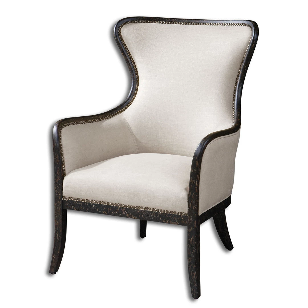 Uttermost Sandy Wing Back Armchair 3 Uttermost Sandy Wing Back Armchair