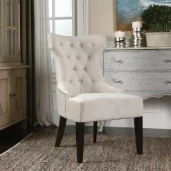 Uttermost Arlette Tufted Wing Chair 12 Uttermost Arlette Tufted Wing Chair