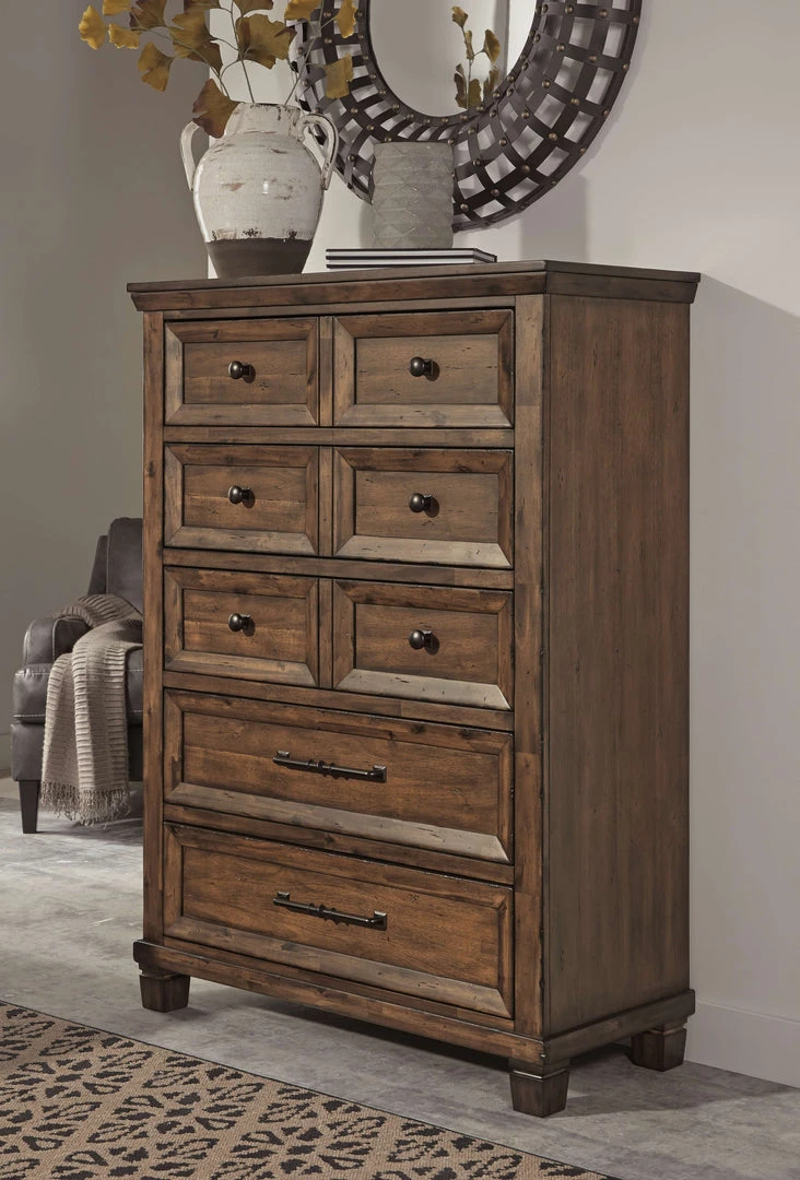 Ashley Furniture Royard - Warm Brown - Five Drawer Chest Chests 4 Ashley Furniture Royard - Warm Brown - Five Drawer Chest Chests