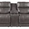 Ashley Furniture Reclining Furniture Erlangen - Midnight - Pwr Rec Loveseat/con/adj Hdrst 1 Ashley Furniture Reclining Furniture Erlangen - Midnight - Pwr Rec Loveseat/con/adj Hdrst