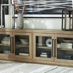 Ashley Furniture Waltleigh - Distressed Brown - Accent Cabinet Cabinets