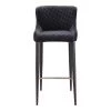 Moe's Home Collection Etta Barstool Dark Grey Stools 1 Moe's Home Collection Etta Barstool Dark Grey Stools