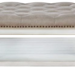 Signature Design By Ashley® Ottomans Kanwyn - Whitewash - Uph Ottoman Cocktail Table