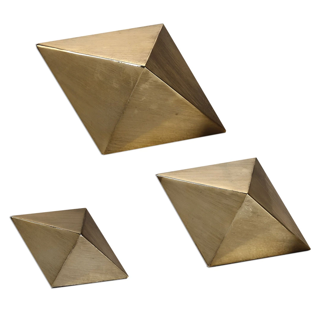 Uttermost Rhombus Champagne Accents, S/3 3 Uttermost Rhombus Champagne Accents, S/3