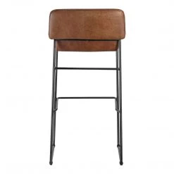 Moe's Home Collection Starlet Barstool Open Road Brown Leather-m2 Stools