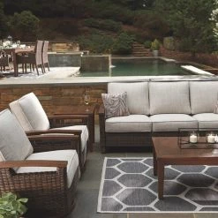 Ashley Furniture Paradise - Medium Brown - Sofa With Cushion Sofas 25 Ashley Furniture Paradise - Medium Brown - Sofa With Cushion Sofas