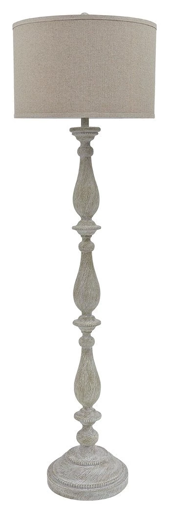 Ashley Furniture Bernadate - Whitewash - Poly Floor Lamp (1/cn) 3 Ashley Furniture Bernadate - Whitewash - Poly Floor Lamp (1/cn)