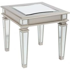 Ashley Furniture Tessani - Silver - Rectangular End Table Tables
