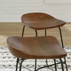 Ashley Furniture Stools Wilinruck - Dark Brown - Stool (3/cn)