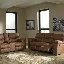 Signature Design By Ashley® Reclining Furniture Boxberg - Reclining Power Sofa, Double Reclining Power Loveseat With Console