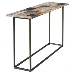 Uttermost Iya Petrified Wood Console Table Tables
