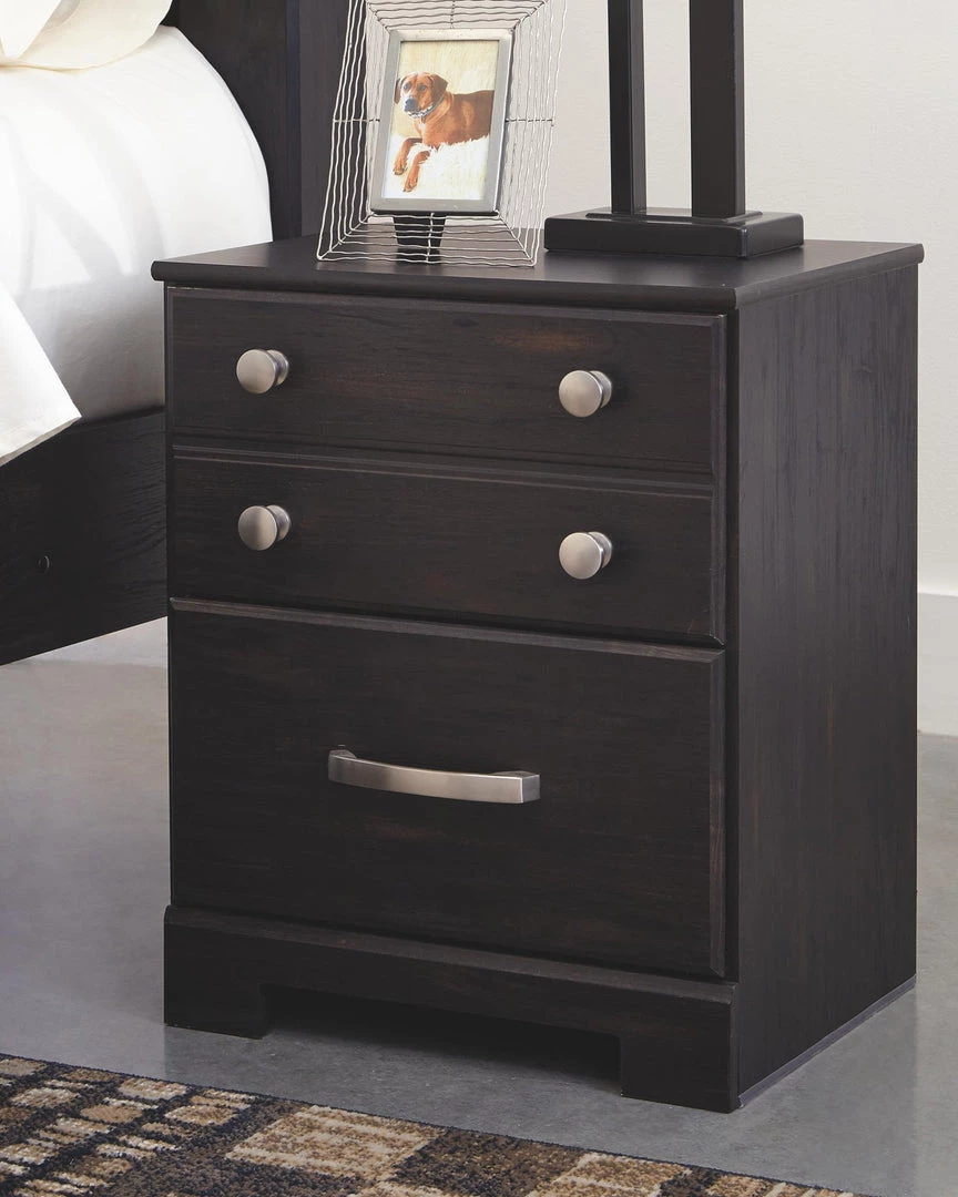 Ashley Furniture Nightstands Reylow - Dark Brown - Two Drawer Night Stand 5 Ashley Furniture Nightstands Reylow - Dark Brown - Two Drawer Night Stand