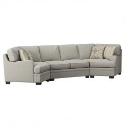 Emerald Home Analiese Cuddler Sectional Tan Sectionals