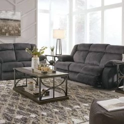 Signature Design By Ashley® Burkner - Reclining Power Sofa, Reclining Power Loveseat