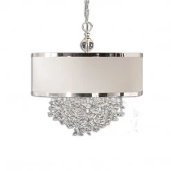Accessories Uttermost Fascination 3 Light Silken Drum Pendant